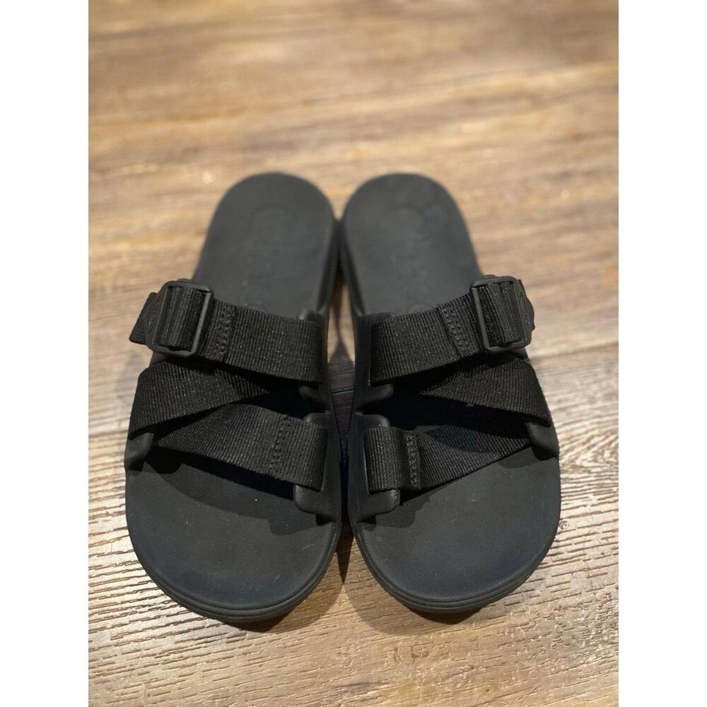 Chacos Chillos Black Slide Sandals sz 6 EUC
